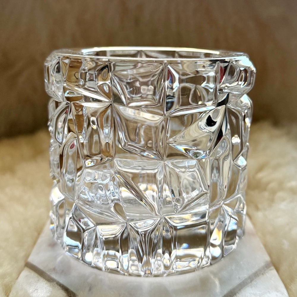 Tiffany & Co Rock Cut Crystal Votive Candle Holder
